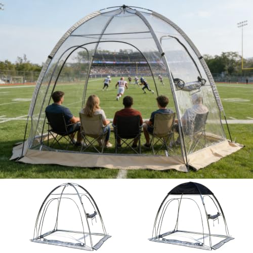 Teabelle Transparent Sports Tent, Carpa Deportiva Instantánea Impermeable con Cubierta Superior miniatura 1