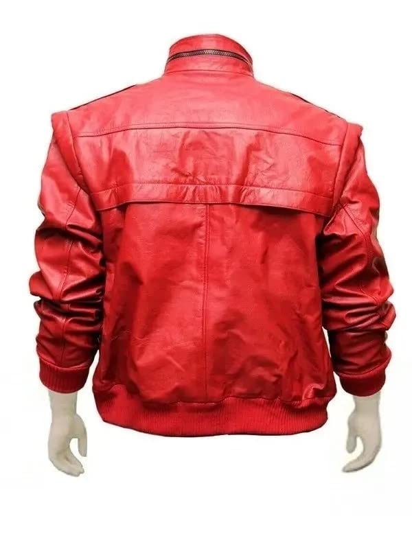 Leather Jacket Men | Red Cobra Snake Logo Karate Kid Johnny Lawrence Faux Leather Motorcycle Jacket | Johnny Lawrence Jacket2