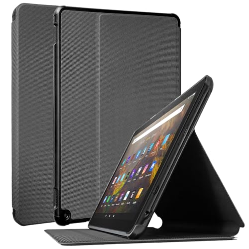 TOKILO Funda para tablet Fire HD 10, funda de piel suave TOKILO con función atril ajustable,...