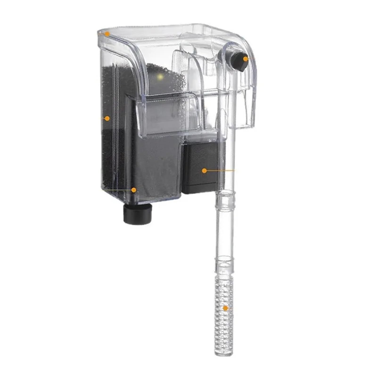 3-in-1-Aquariumfilter, geräuschlos, Externe Wasserpumpe, Hang-On-Filter, Wasserfall-Belüftungspumpe, Aquarium-Zirkulationsgerät, Sauerstoff(Foundation 220v)