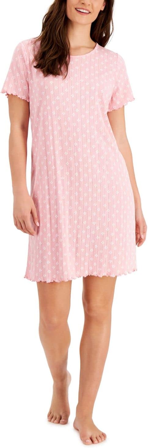Charter Club DamaskCharter Club Cotton Pointelle Sleep Shirt Nightgown (Scatter Dandeli, Small)