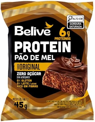 Pão de Mel Proteico Sem Glúten Sem Açúcar Sem Leite Belive