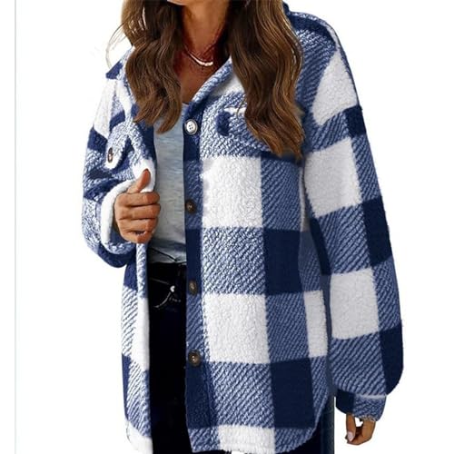 Womens High Neck Jackets Shacket Outfits for Women Long Sleeve Plaid Thermal Fuzzy Winter Fall Outfits 2025 Y2K4