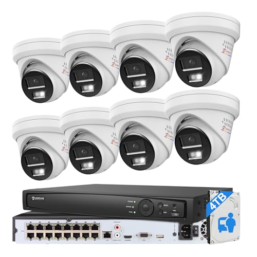Image of Anpviz 4K 16Ch 8X8MP Wired PoE Security Camera System 12MP NVR with 4TB HDD