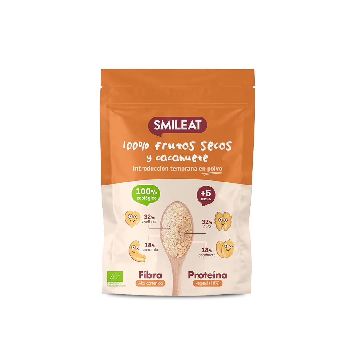 Noix et poudre d'arachide +6m 200 g de poudre