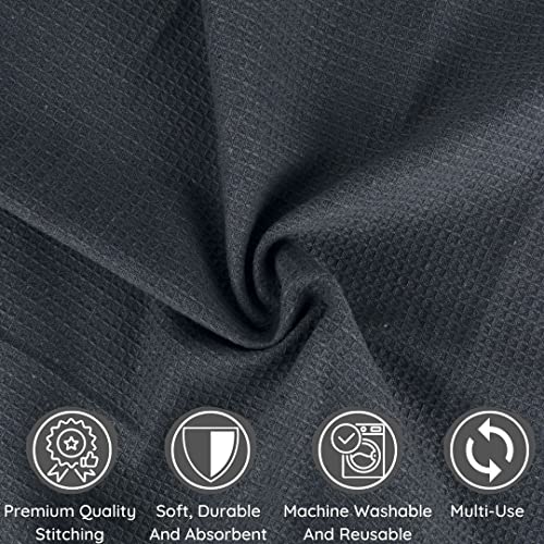 Pagnanno-Hotel Quality Waffle Weave Tea Towels, Professional Cotton 45x70cm, Absorbent Fast Drying Dish Towels - Image 2