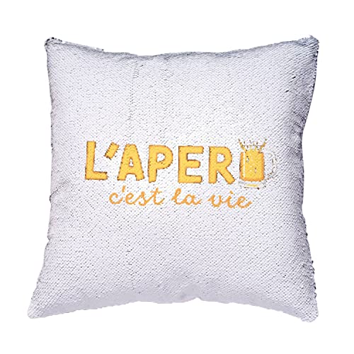 Coussin Sequin Paillettes Bleu indispensable pour Soirée Bière