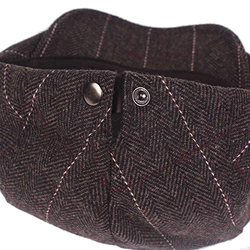 Image of Quanhaigou Men's Cotton Flat Ivy Gatsby Newsboy Driving Hat Adjustable Irish Cabbie Ivy Driving Hunting Cap