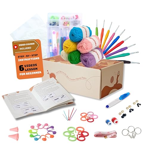 LYLYCRAFT Complete Crochet Kit for Beginners