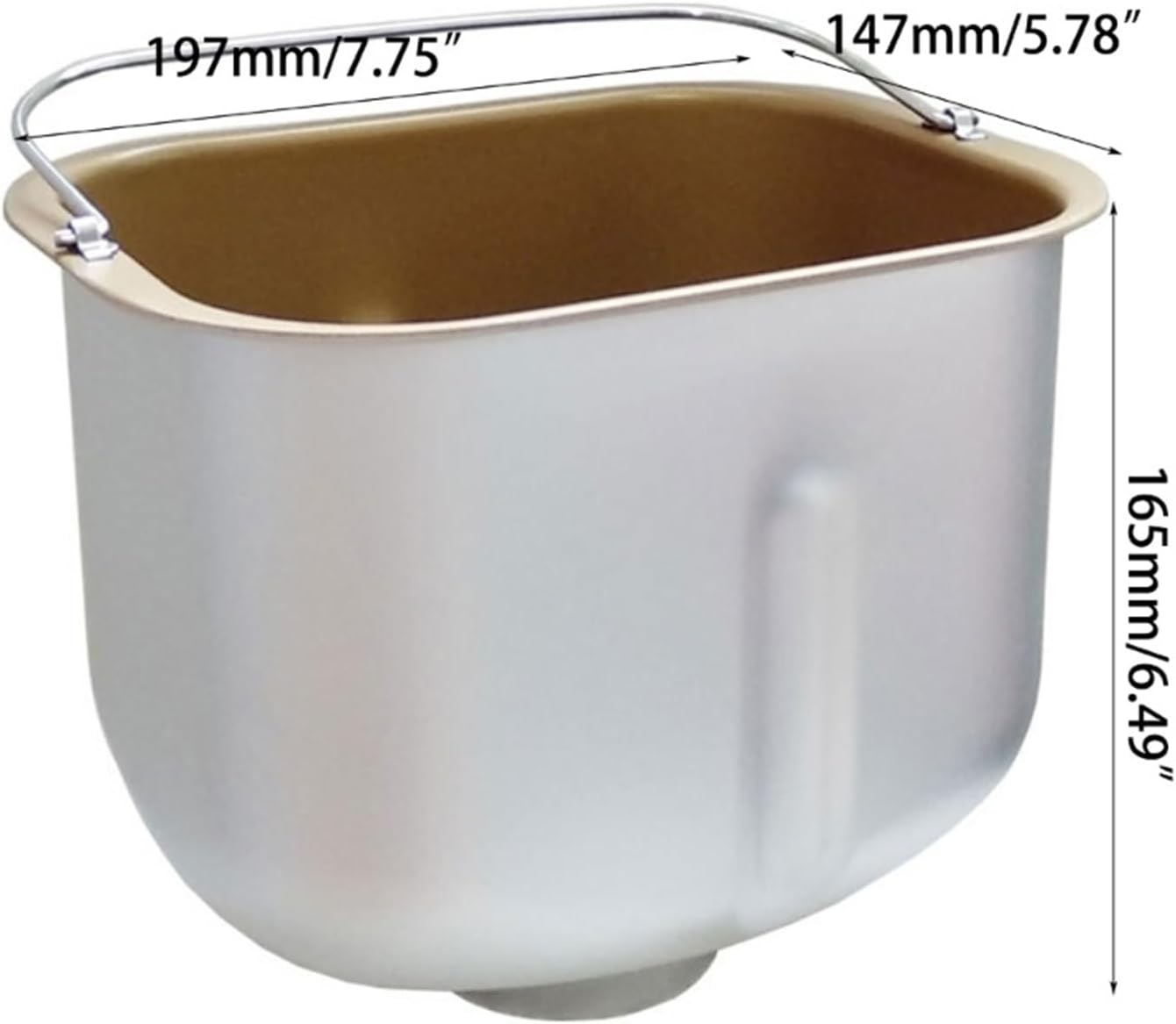 Rectangular Bread Machine Liner Mixing Bread Bucket Bread Pan Bread Machine Inner Pot Replacement Part - Compatible With A0NC