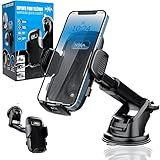 Nyxia® Soporte Movil Coche | Soporte Telefono Coche Universal | Potente Ventosa | Salpicadero/Parabrisas | Rotacion 360º | Compatible con Teléfono Móvil de 4” a 7”