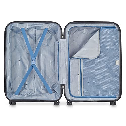 Image of DELSEY PARIS Freestyle 67 cms Medium Check-in Polycarbonate Hard Sided 8 Wheels Spinner Suitcase /Trolley Bag for Travel with TSA Lock- Graphite