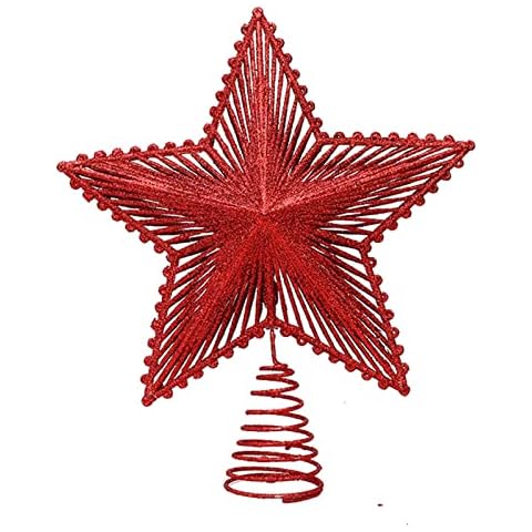 Glitter Eisen Weihnachtsbaum Stern Weihnachtsbaumspitze Cover