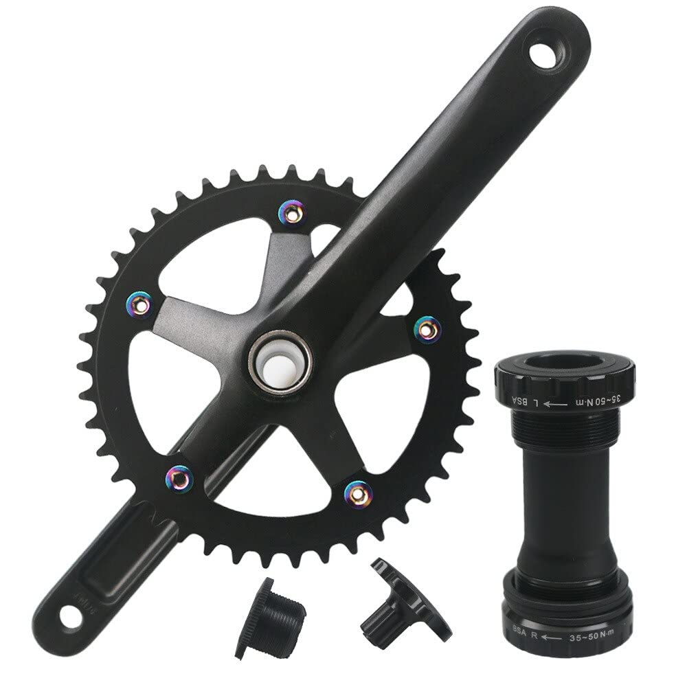 Guarnitura Mtb Crankset della bici da strada BCD 130mm. Crankset della bicicletta MTB 152mm 165mm 170mm Bracci a manovella for biciclette in lega di alluminio parti in lega di biciclette 42t Guarnitur