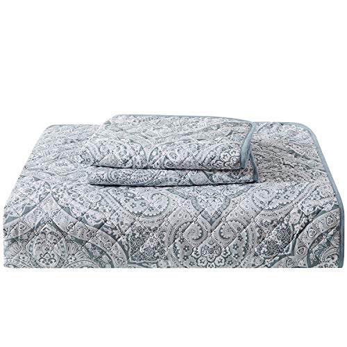 Mellanni Bedspread Coverlet Set - King Size Bed Set Cover With Shams - Ultrasonic Quilting Technology - 3 Piece Oversized Quilt King Size Set - Bedspreads & Coverlets (King, Medallion Zen) #TOP7
