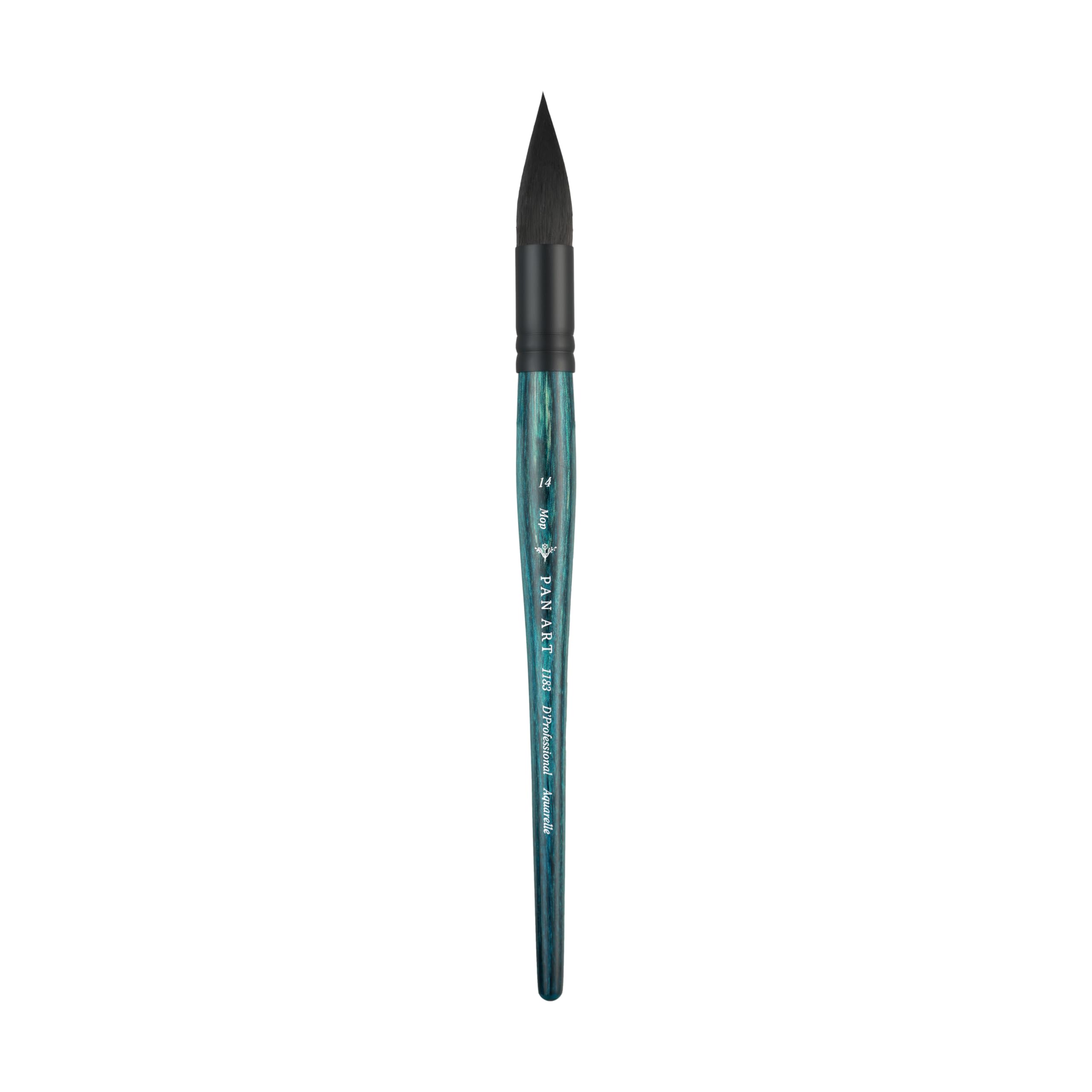 Pan Art Synthetic Fibre Mop No. 14 – Detail & Wash Brush for Watercolour & Gouache – Reliable Brush for Students & Pros Paintbrush for Fine Art, Craft & Illustration – 1 Unit