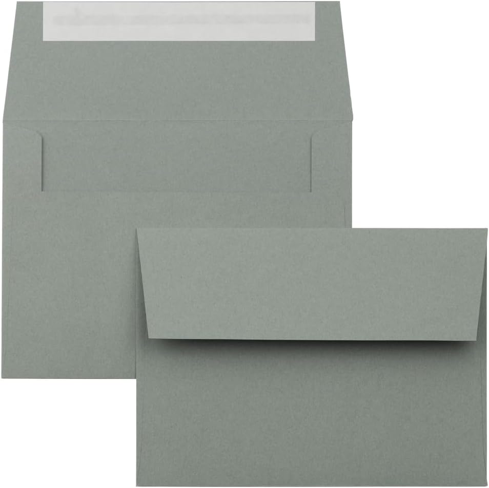 LUXPaper A6 Invitation Envelopes | 4 3/4" x 6 1/2" | Slate Gray | 70lb. Text | 1,000 Qty