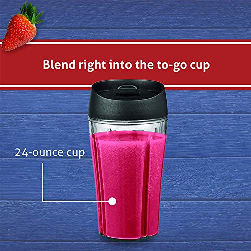 Oster Pro 1200 Smoothie Blender with Glass Jar & 24oz To-Go Cup, Countertop Kitchen Blender with 7 Speeds, 1200W Power, Brushed Nickel image 6