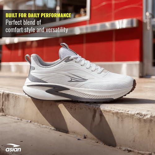 Image of ASIAN Quantum-35 Men's Running Shoes | Lightweight Water-Resistant Upper, Adaptive Fit with Memory Foam & TPR Grip Sole | Ideal for Running, Gym & Daily Training