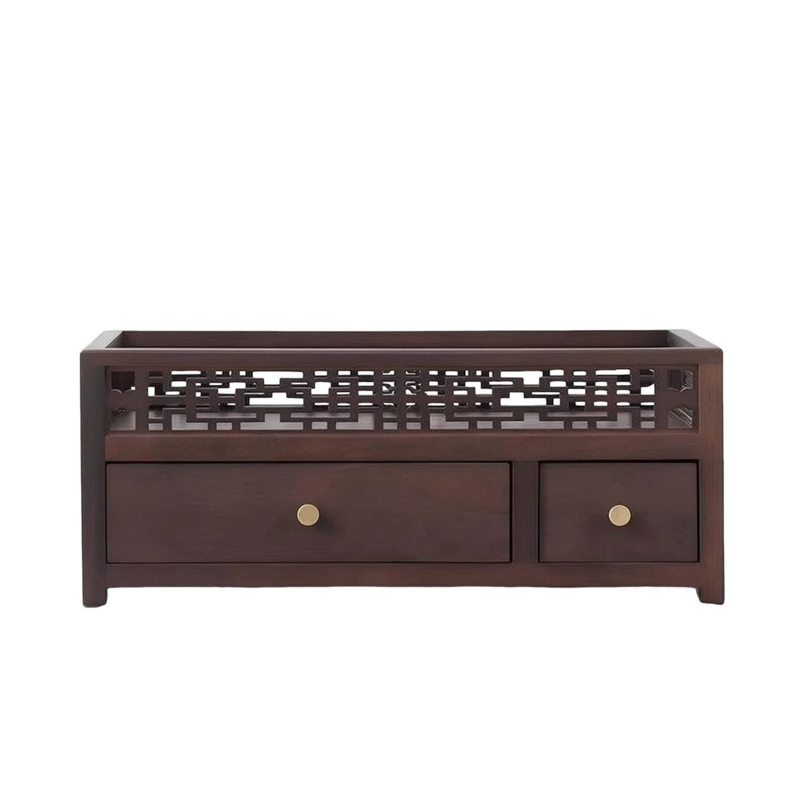 Caja para Té con Cajón Rústico, 24.0 X 25.0 X 8.5 Cm Una Capa
