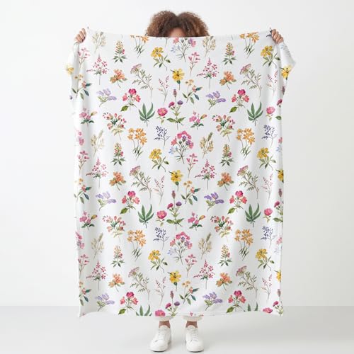 Manta de Tirar Jameswish Floral Ultra Suave de Franela Ligera 50"x60" miniatura 3