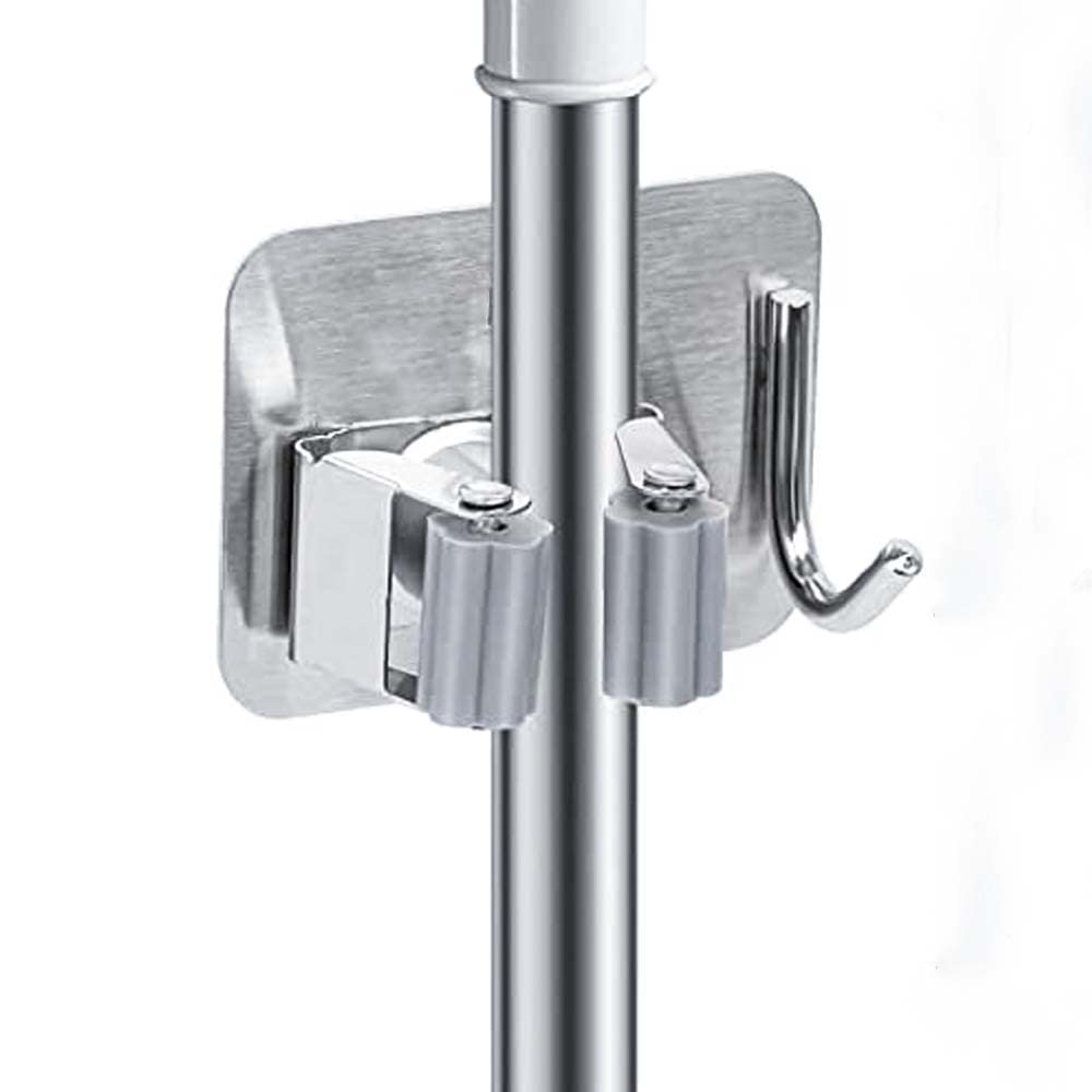 VOLO SUS 304 Broom Mop Holder Wall Mount Stainless Steel Tool Hanger, Storage Durable Organizer for Home Laundry Kitchen Garage Garden Utility Tools (1 Rack 1Hook)(Pack of 2 Pcs) (B0BK4W8W4F) Amazon Price History, Amazon Price Tracker