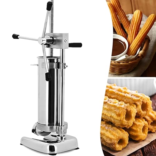 Nadziewarka do kiełbasy, komercyjna maszyna do napełniania ze stali nierdzewnej z 5 częściami do kiełbas i churros