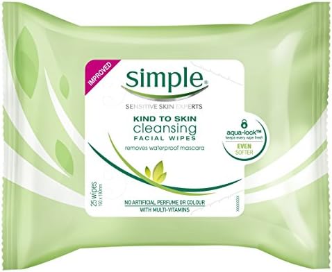 SIMPLE Cleansing Facial Wipes pack of 6
