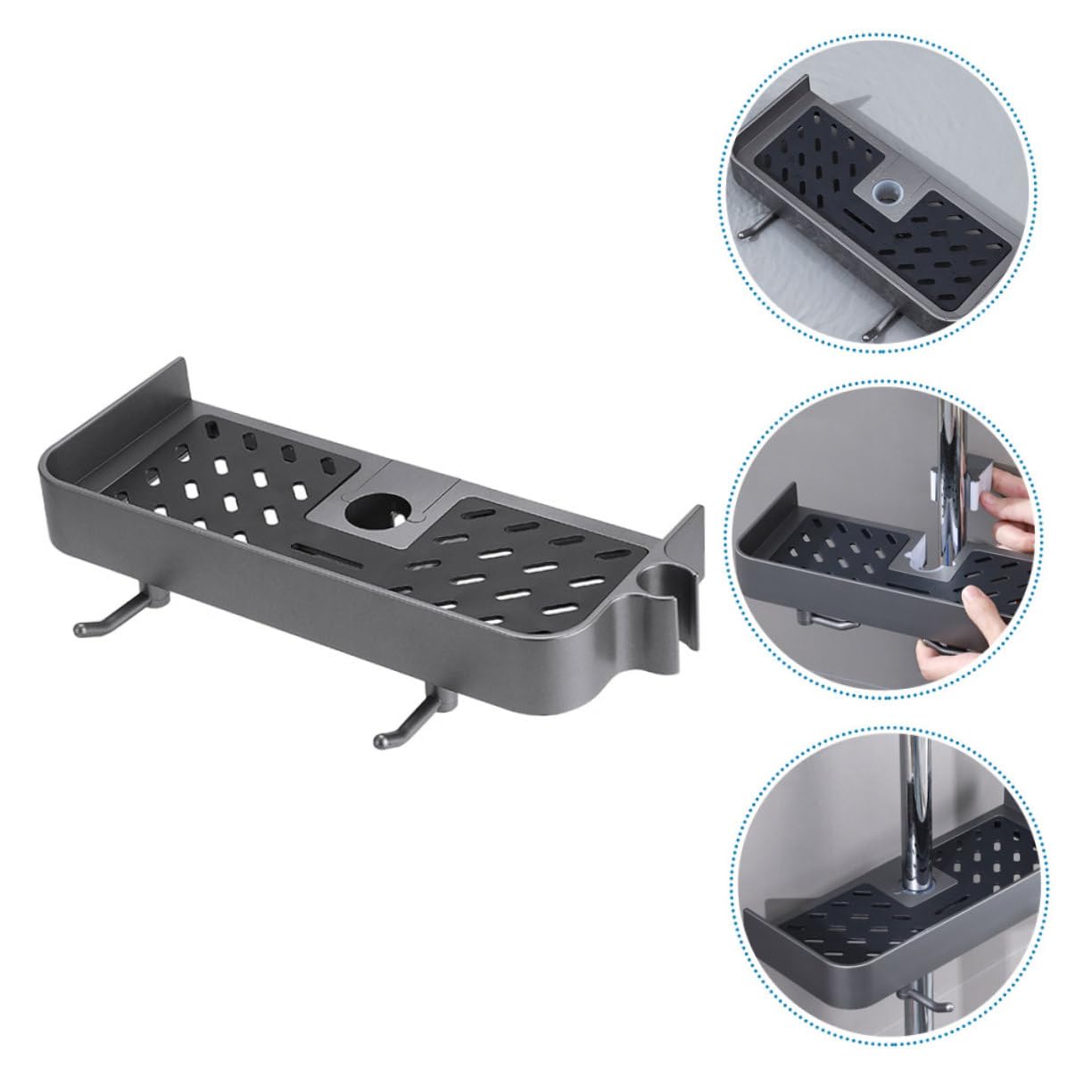 Alipis 4 Mensole Porta Sapone Da Doccia Porta Shampoo Organizer Per Doccia Elegante Senza Foratura Stile Moderno