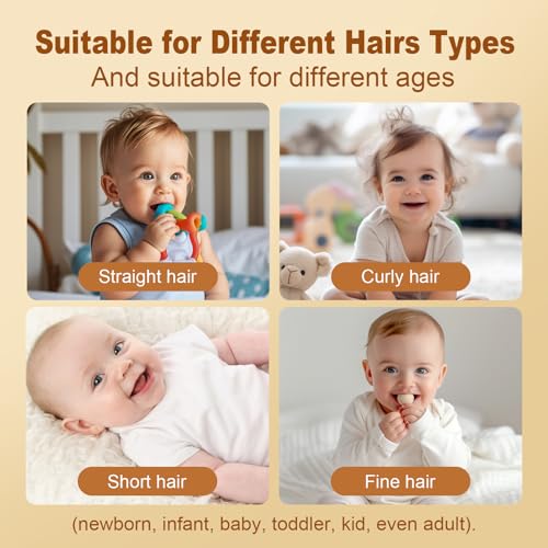 Image of Vacuum Baby Hair Clippers,Silent Clippers for Kids,Cordless Baby Hair Trimmer,Waterproof Baby Hair Cutting Kit for Fine /Curly Hair,Infant Toddler Hair Clippers Auto Suck Snipped Hair