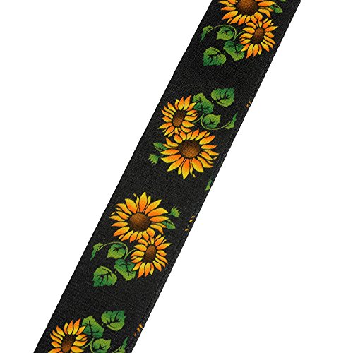 KKmoon Correia de guitarra IRIN Faixa ajustável de poliéster com extremidades de couro PU para baixo