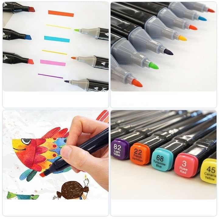 Image of HUBTURE Acrylic Paint Marker Pen Set - Metallic Colors Medium Point Tip - Non-Toxic Art Markers for Rocks, Ceramic, Glass, Wood, Fabric, Canvas, Mugs & DIY Craft Projects