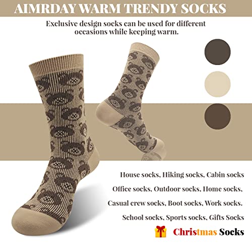 Aimerday Crew Socks For Women Ankle High Thick Knit Soft Cotton Womens Everyday Casual Socks Comfort Toe Gifts For Women #TOP1