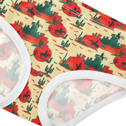 Joisal Animals Girls Underwear Toddler 2t Cotton Cute Panties Girl Vintage Cowboy Red Yellow Underpants Briefs4