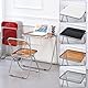 KAIHAOWIN Klapptisch, transparentes Acryl, zusammenklappbar, Keine Montage erforderlich, winziger Schreibtisch für Zuhause, Büro, Beistelltisch, Kleiner Computertisch für kleine Räume，Clear