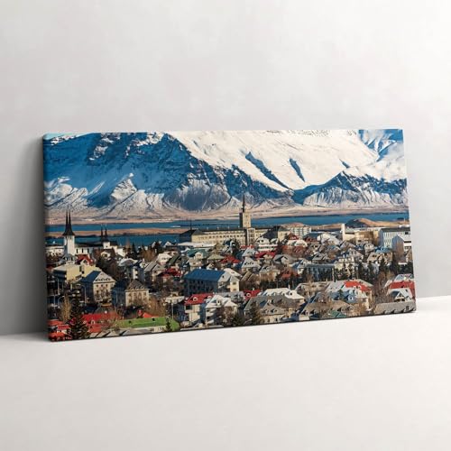 Tableau photo sur toile Reykjavík 120x60 cm de finition artistique chic