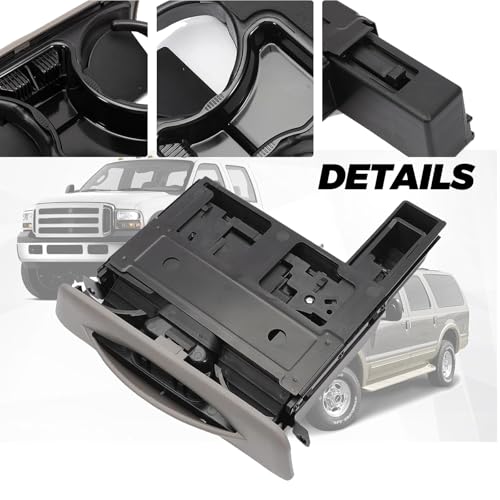 Portavasos para tablero TUNTUN Gris para Ford 1999-2004 miniatura 4