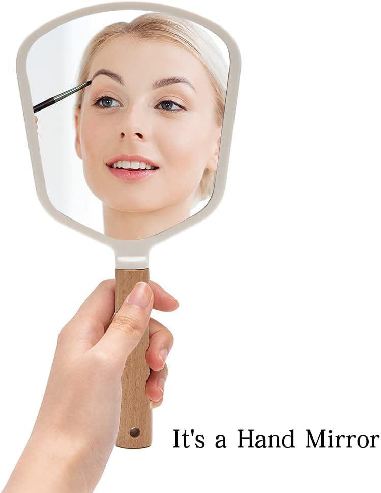 Image of Hand Held Make Up Mirror with Hanging Hole