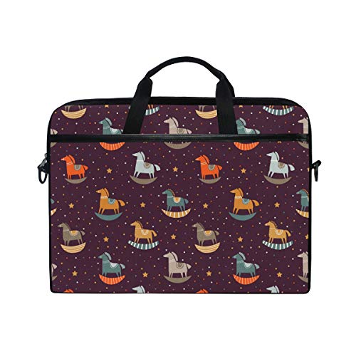 UOOYA おしゃれ ノートパソコンケース 馬柄 可愛い PCバッグ 軽量 ラップトップ スリーブ バッグ 通勤 通学 コンピューターバッグ 13.3-15 インチ 薄型 ノートパソコン/MacBook Pro/MacBook Air用