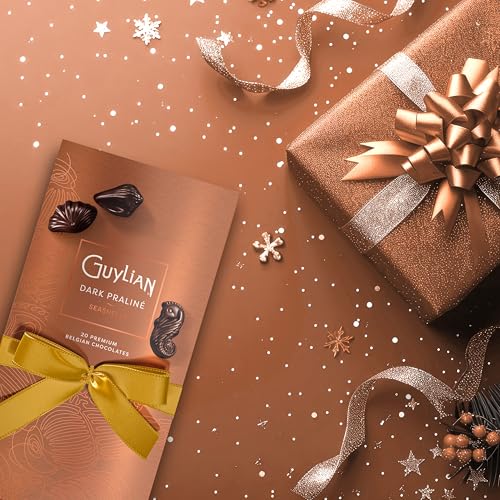 GuyLian Guylian Dark Praliné Geschenkbox mit Schleife – Belgische Meeresfrüchte-Pralinen mit Nuss-Nougat Füllung, perfekt zu Advent- & Weihnachten, 1 x 225g - Verwendungsansicht 7 | Belgische Pralinen