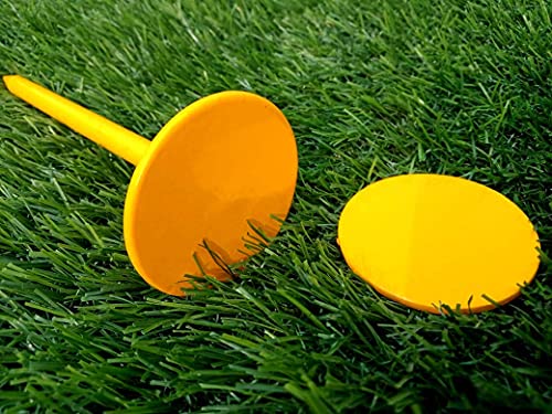 NSY 6 Pack Yellow Survey Marker/Survey Stakes/Property Marker/Ground Marker/Land Marker/Lot Linemarker/Ground Stakes