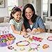MagicKidz Jewelry Making Kit for Kids Aged 3-7 - Arts and Crafts Birthday Gift for Girls 3 4 5 6 7 Years Old, 540+Pcs DIY Pop Bead Craft Toy for Necklaces and Bracelets