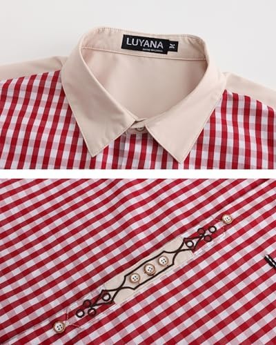 Camicia Trachten da uomo, camicia tradizionale alpina, camicia