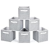MaidMAX Collapsible Cloth Storage Bins Cubes Baskets Containers with Dual Handles for Home Closet...