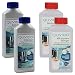 Produktbild Quvido Pflegeset für Kaffeevollautomaten und Espressomaschinen, 2x Entkalker 250ml und 2x Milchsystemreiniger 250ml - Reinigungsset kompatibel mit Jura Delonghi Melitta Siemens Saeco uvm.