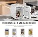 Sweetcrispy Small Refrigerator, Portable Mini Fridge 4L/6 Can Cooler & Warmer Compact Fridges for SkinCare,Food and Drinks, Bedroom, Dorm,Car,Office,White