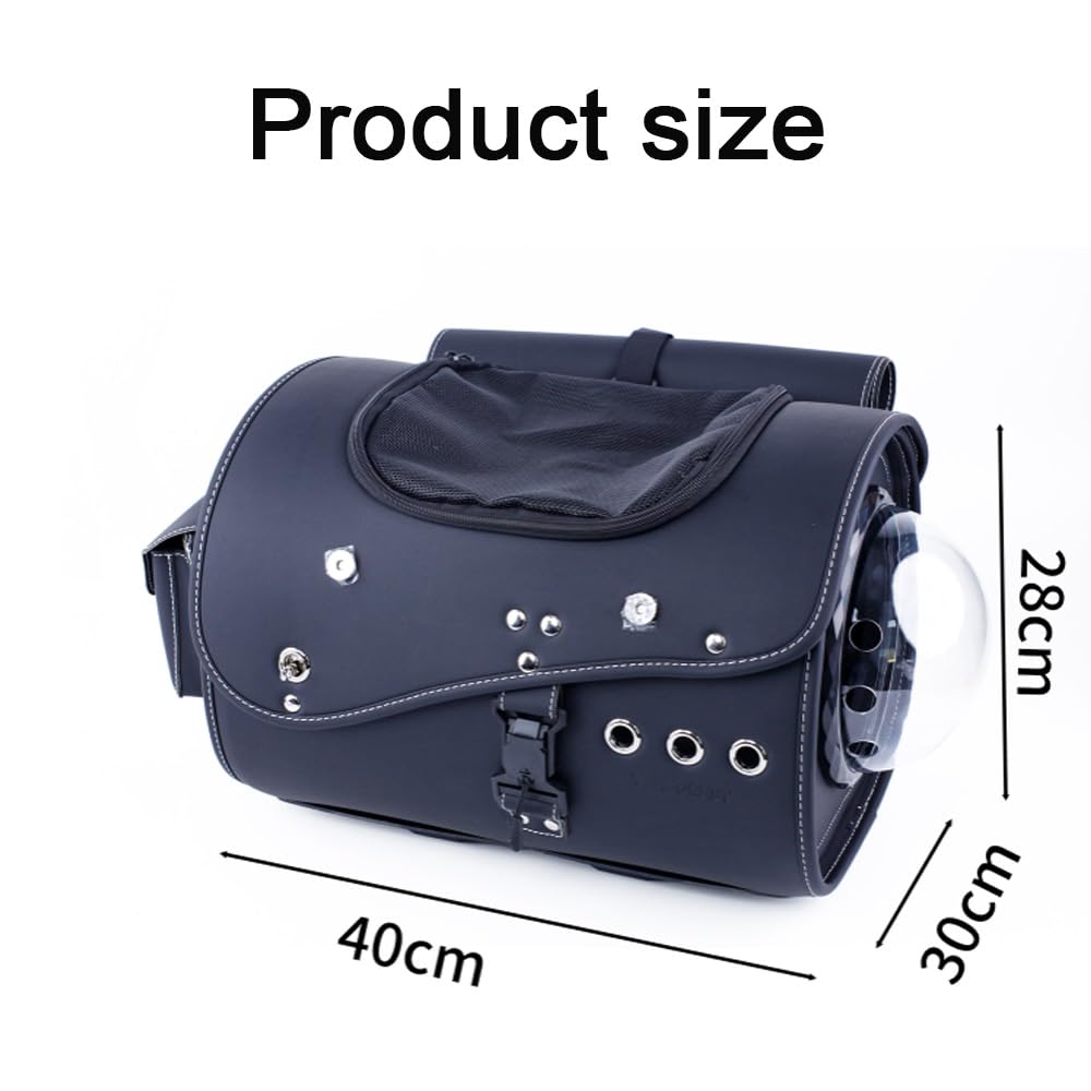 Trasportino per cani e gatti per Ducati Scrambler Icon 2023, trasportino portatile per animali domestici, resistente alle intemperie, a prova di fuga, marrone+bianco