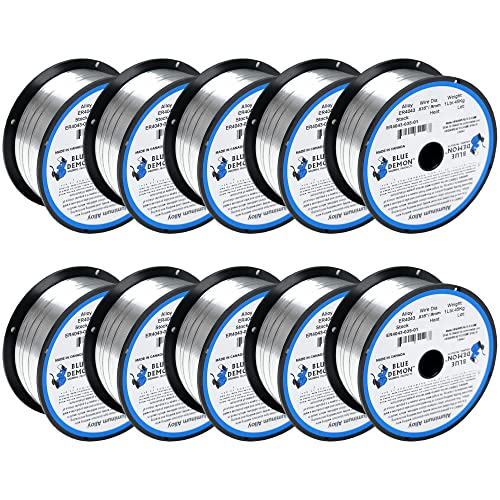 Blue Demon ER4043 X .035 X 1LB Aluminum MIG Wire 10 Pack