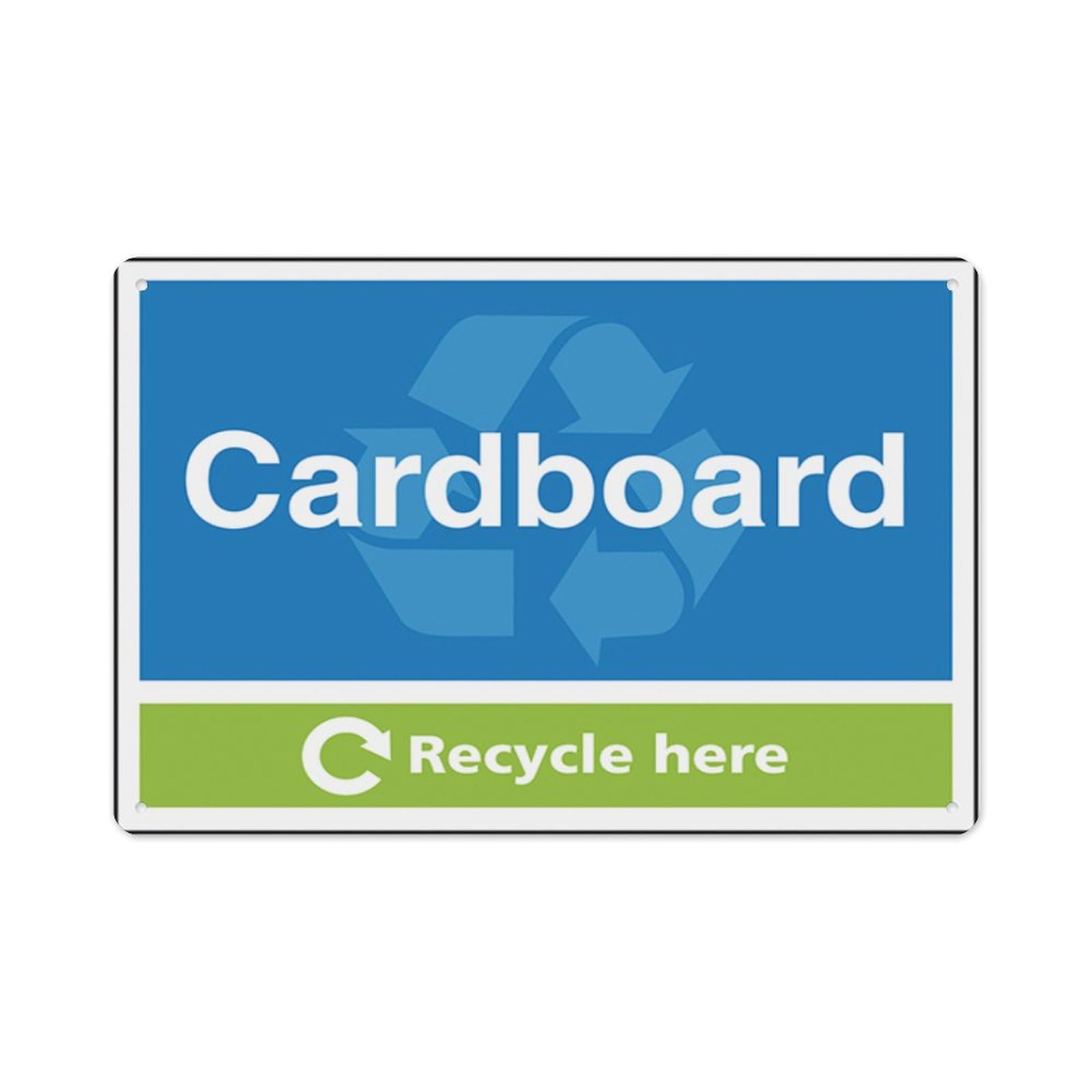 peiyeety Cardboard Recycle Here Aluminum Tin Warning Signs For Home Outdoor Garden 8X12 Inches