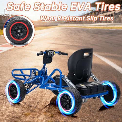 Image of POSTACK 24V Kids Go Kart, 24V Ride on Toy for Big Kids